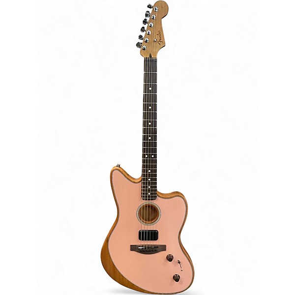 Used Fender ACOUSTASONIC PLAYER JAZZMASTER Shell Pink Acoustic Electric Guitar