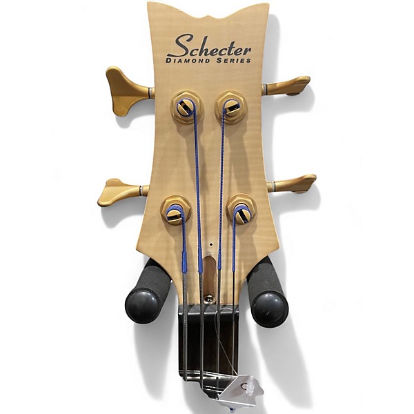 Used Schecter Guitar Research Stiletto Custom 4 String Natural Electric Bass Guitar