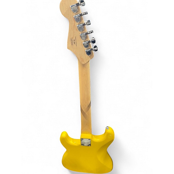 Used Squier Stratocaster Yellow Solid Body Electric Guitar