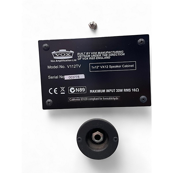 Used VOX V112TV 1x12 Guitar Cabinet