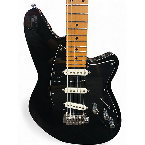 Used Reverend SIX GUN Black Solid Body Electric Guitar