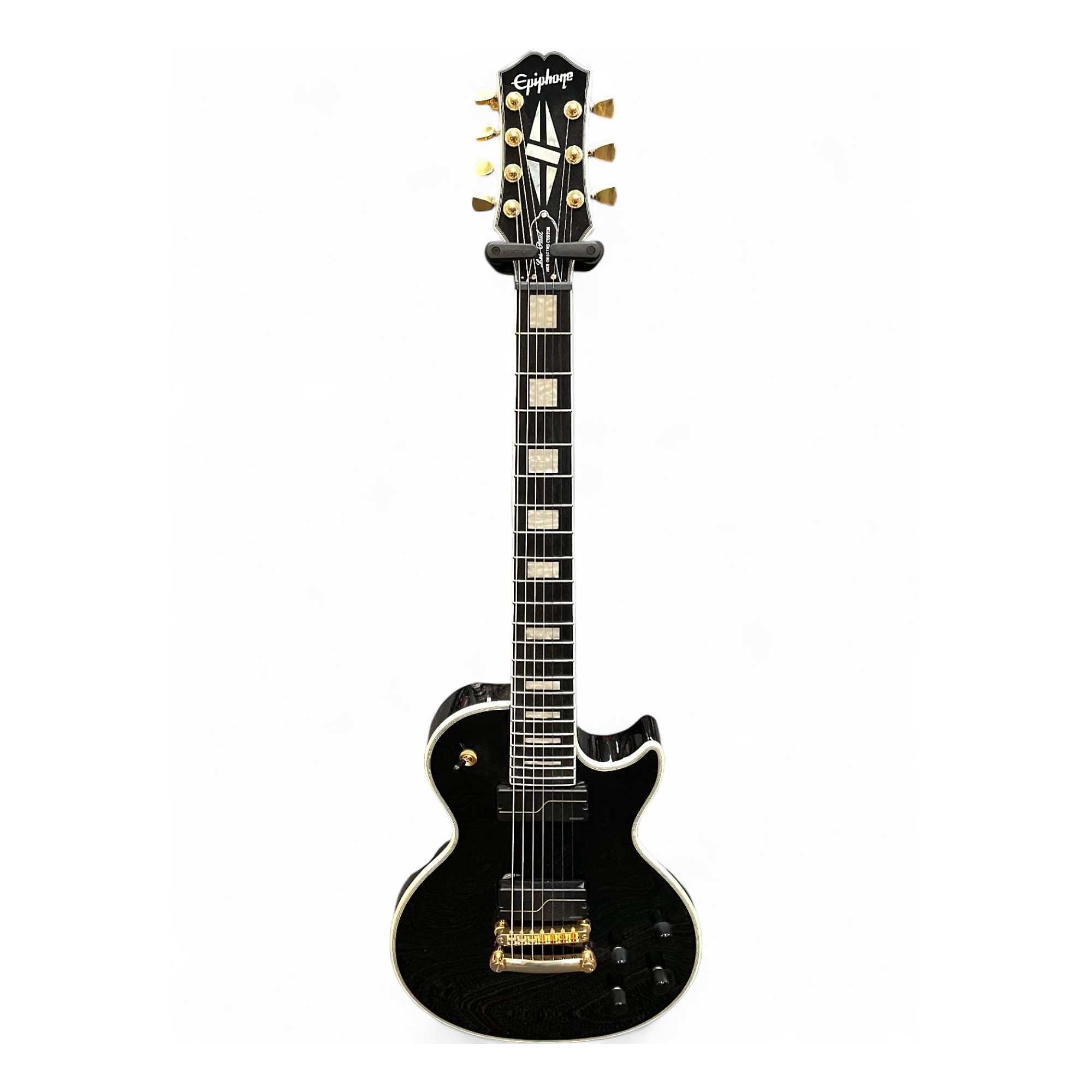 Used Epiphone Matt Heafy Les Paul Custom 7 Ebony Solid Body