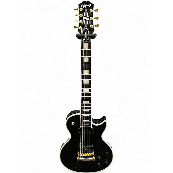 Used Epiphone Matt Heafy Les Paul Custom 7 Ebony Solid Body Electric Guitar
