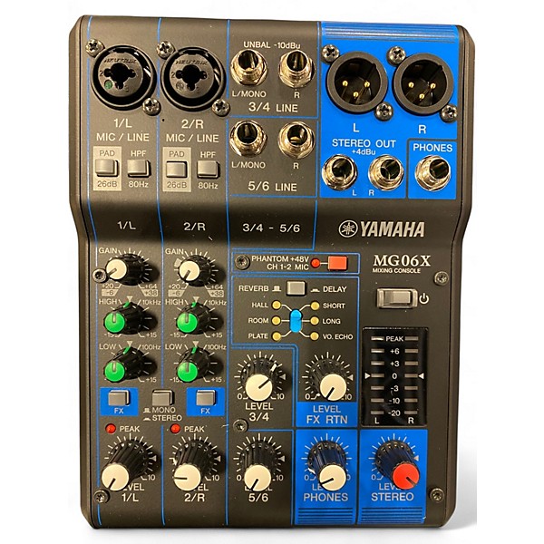 Used Yamaha MG06X Unpowered Mixer