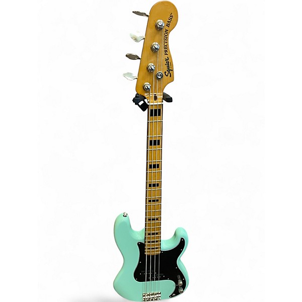 Used Squier Classic Vibe 1970S Precision Bass Surf Green Electric Bass Guitar