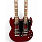 Vintage 1997 Gibson EDS1275 SG Double Neck Cherry Solid Body Electric Guitar