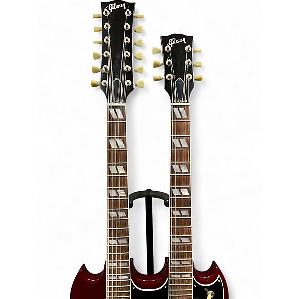 Vintage 1997 Gibson EDS1275 SG Double Neck Cherry Solid Body Electric Guitar