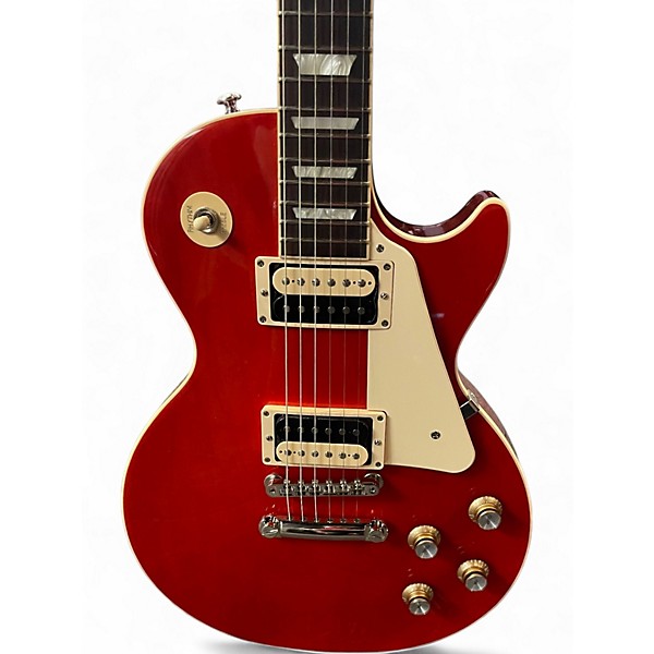 Used 2022 Gibson Les Paul Classic Trans Red Solid Body Electric Guitar