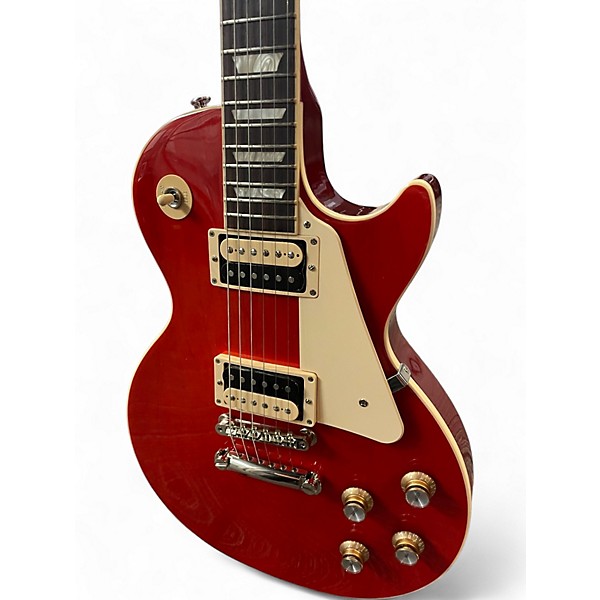 Used 2022 Gibson Les Paul Classic Trans Red Solid Body Electric Guitar