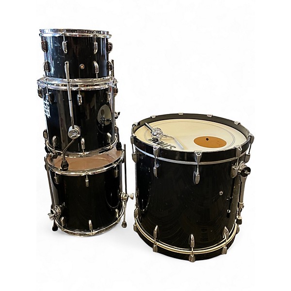 Used Shine Custom Drums & Percussion 4 Piece 4 Piece Black Drum Kit