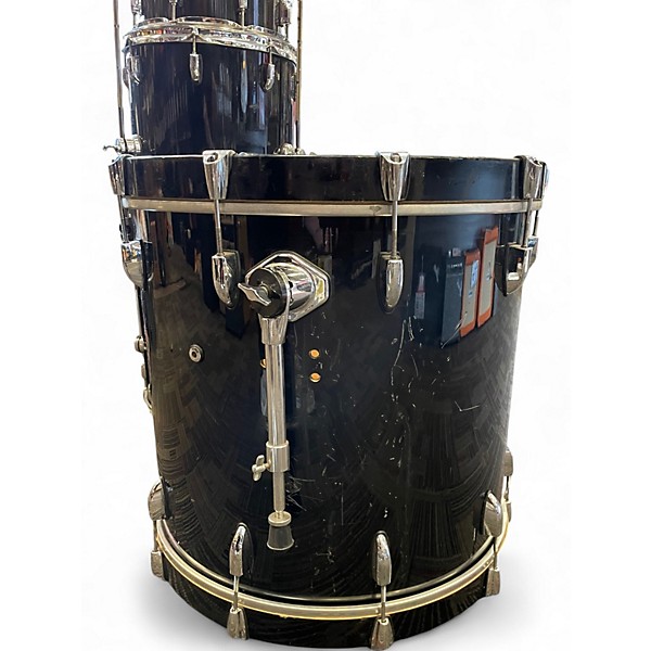 Used Shine Custom Drums & Percussion 4 Piece 4 Piece Black Drum Kit