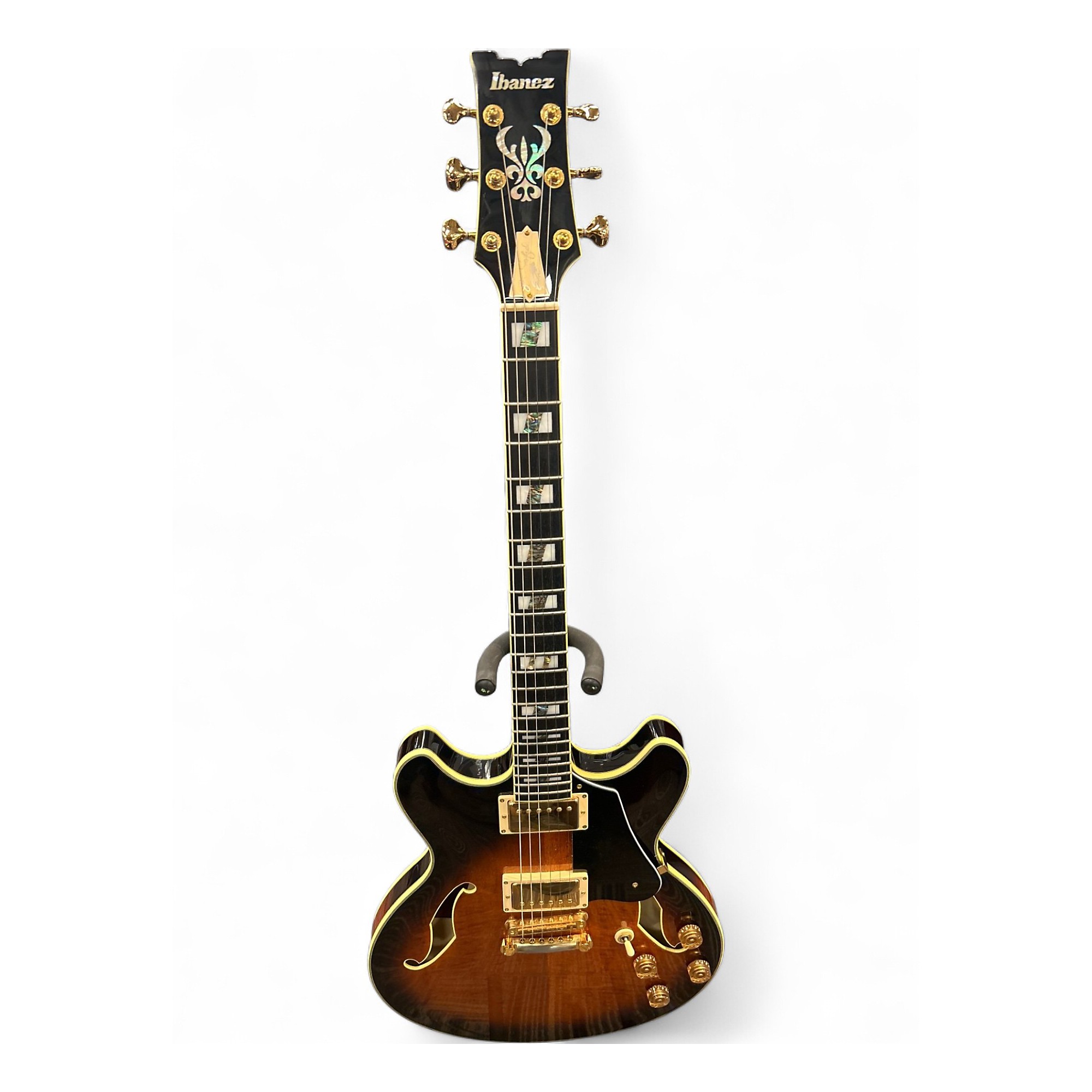 Used Ibanez jsm100 2 Tone Sunburst Hollow Body Electric Guitar 2