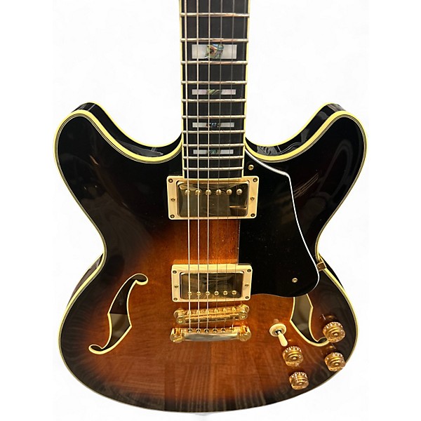 Used Ibanez  jsm100 2 Tone Sunburst Hollow Body Electric Guitar