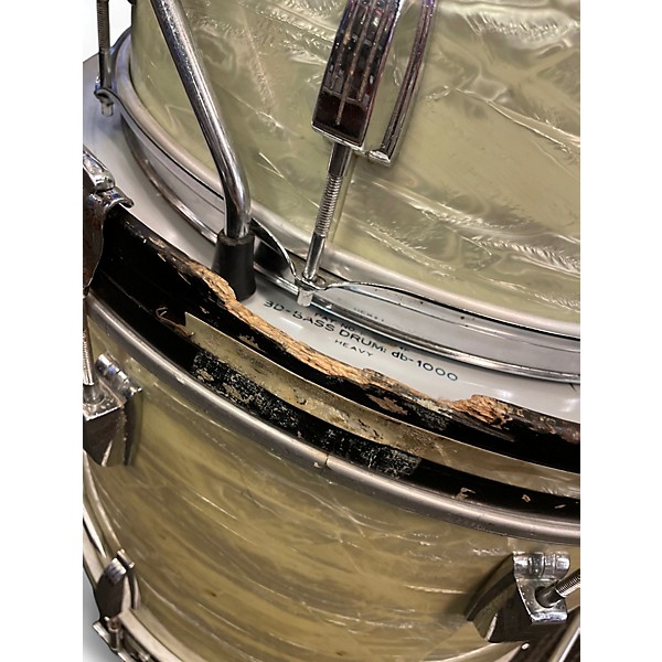 Vintage 1960s Ludwig 3 Piece downbeat marine pearl Drum Kit