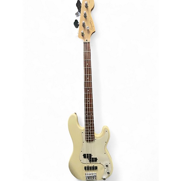 Used Squier Standard Precision Bass Special Vintage White Electric Bass Guitar