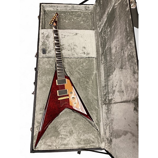 Used ESP LTD KHV Kirk Hammett Signature Red Sparkle Solid Body Electric Guitar