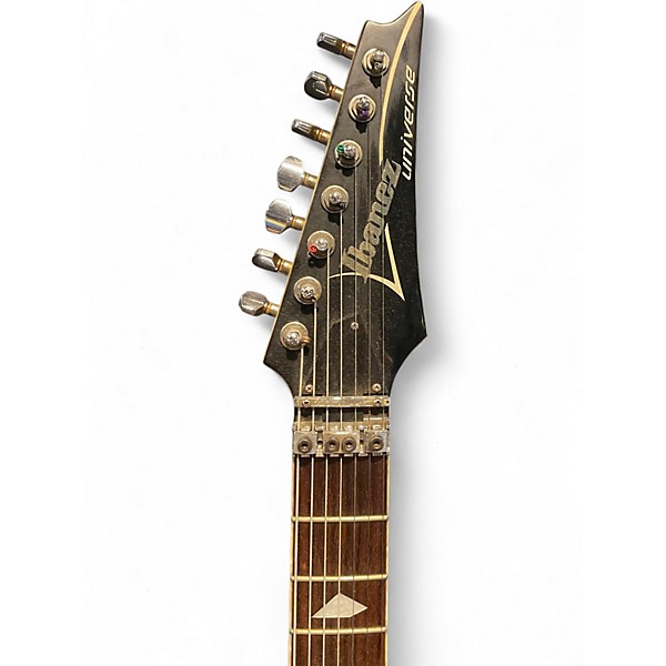Used 1998 Ibanez UV777 Universe Black Solid Body Electric Guitar