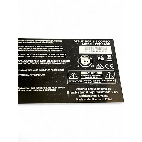 Used Blackstar DEBUT 100R Guitar Combo Amp