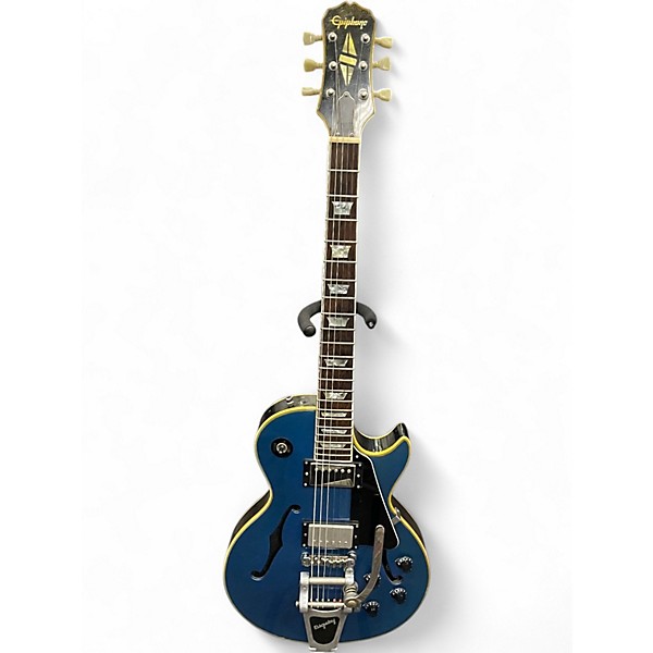 Used Epiphone Les Paul Blue Solid Body Electric Guitar