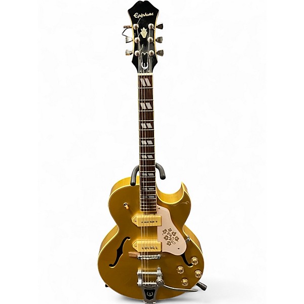 Used Epiphone ES295 Premium Metallic Gold Hollow Body Electric Guitar