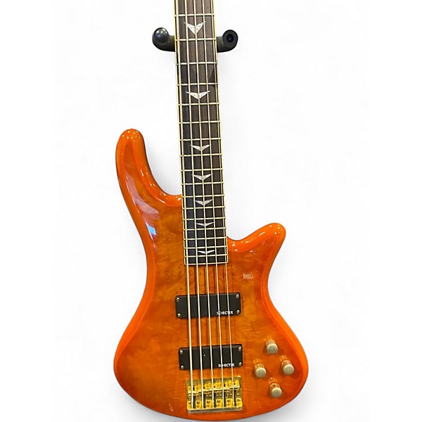 Used Schecter Guitar Research Diamond Series Elite Honeyburst Electric Bass Guitar