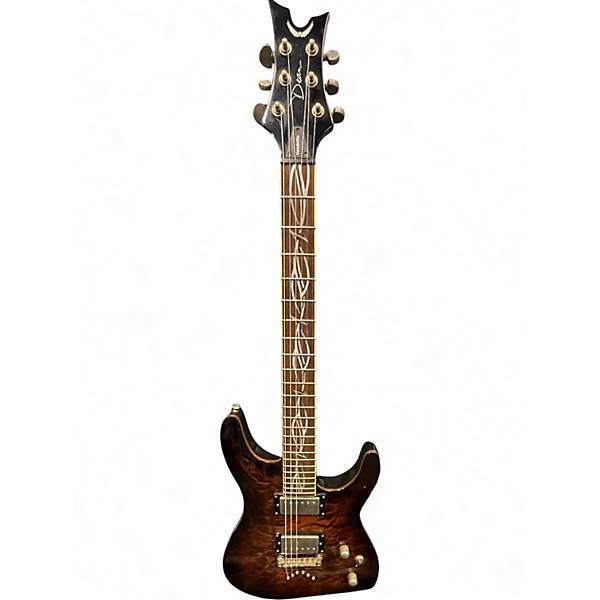 Used Dean Vendetta 4.0 TIger Eye tribal Solid Body Electric Guitar