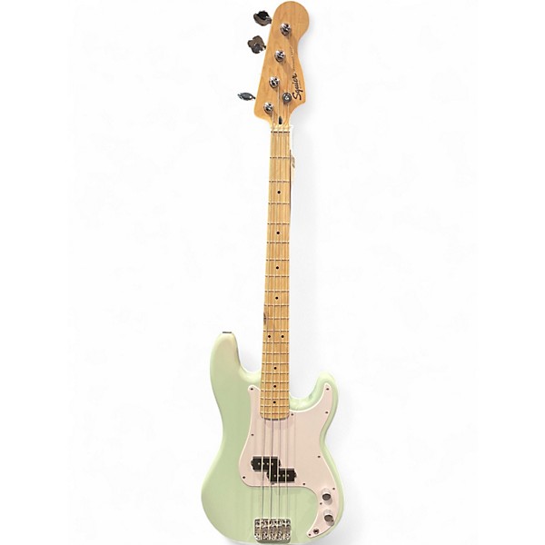 Used Squier Precision Bass Surf Green Electric Bass Guitar