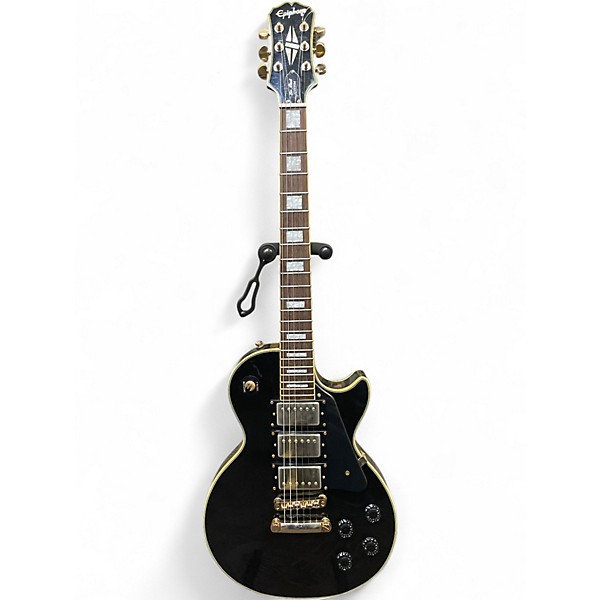 Used 2005 Epiphone Les Paul Black Beauty 3 Black Solid Body Electric Guitar