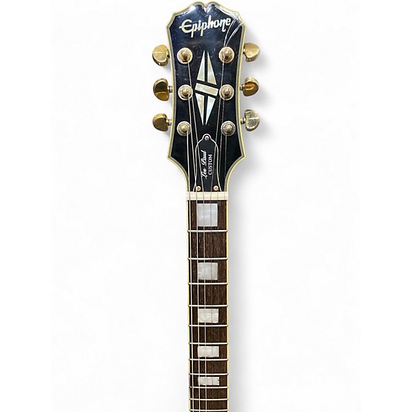 Used 2005 Epiphone Les Paul Black Beauty 3 Black Solid Body Electric Guitar