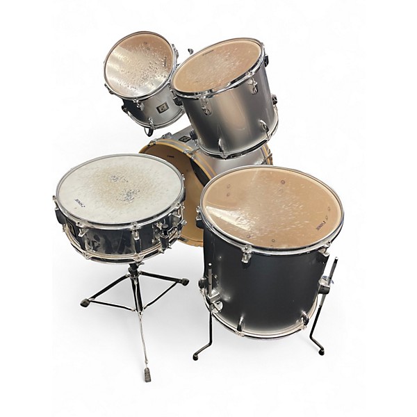 Used SONOR 5 Piece force 1001 Metallic Silver Drum Kit
