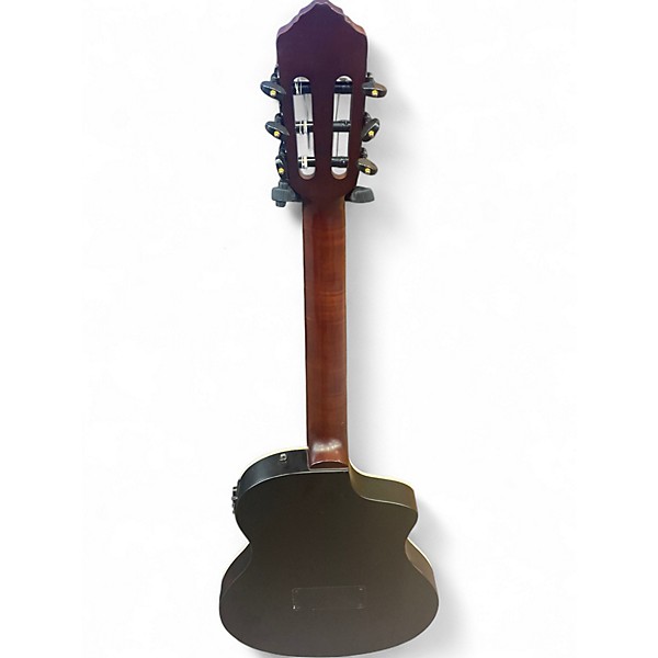 Used Ortega RTPSTD-SBK-L MATTE BLACK Nylon String Acoustic Guitar