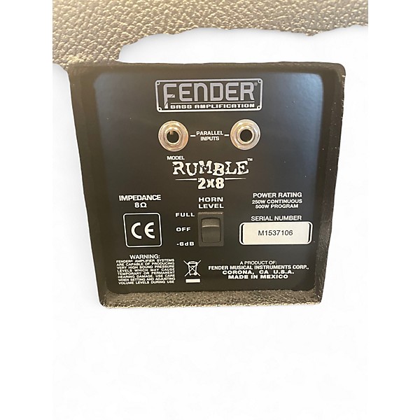 Used Fender Rumble 2x8 Bass Cabinet