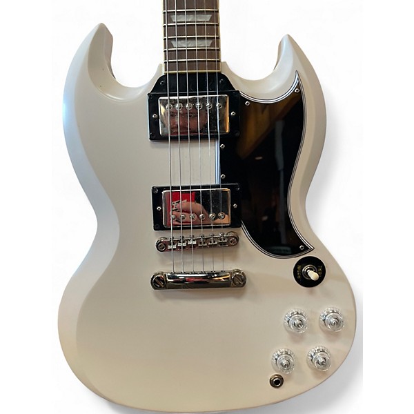 Used Epiphone '61 Les Paul SG Standard Aged Classic White Solid Body Electric Guitar