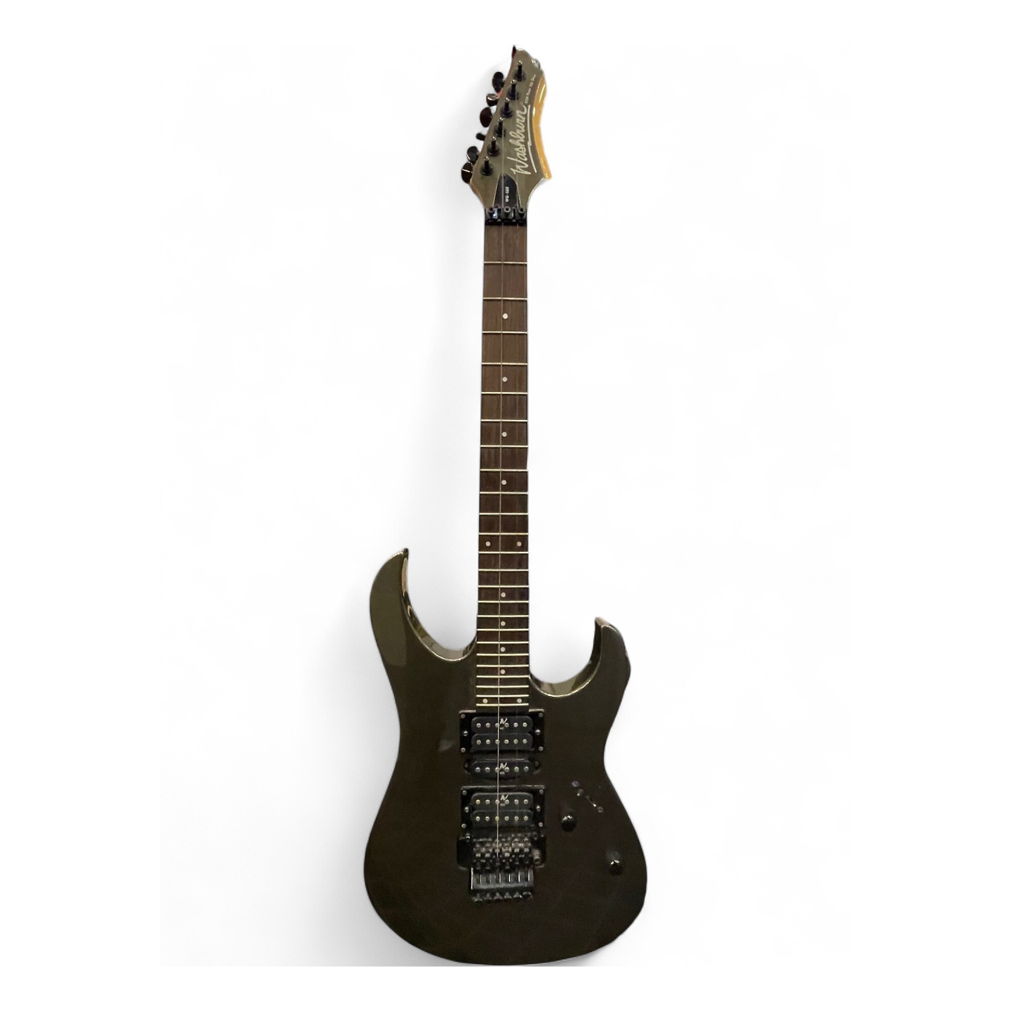 Used Washburn WG-580 Silver Sparkle Solid Body Electric Guitar
