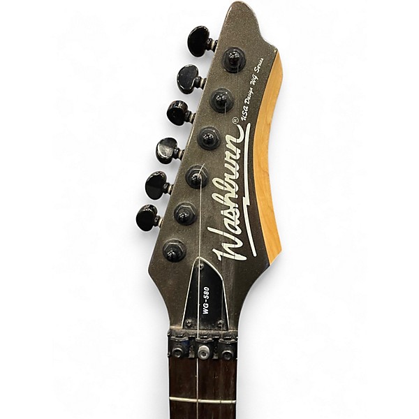 Used Washburn WG-580 Silver Sparkle Solid Body Electric Guitar