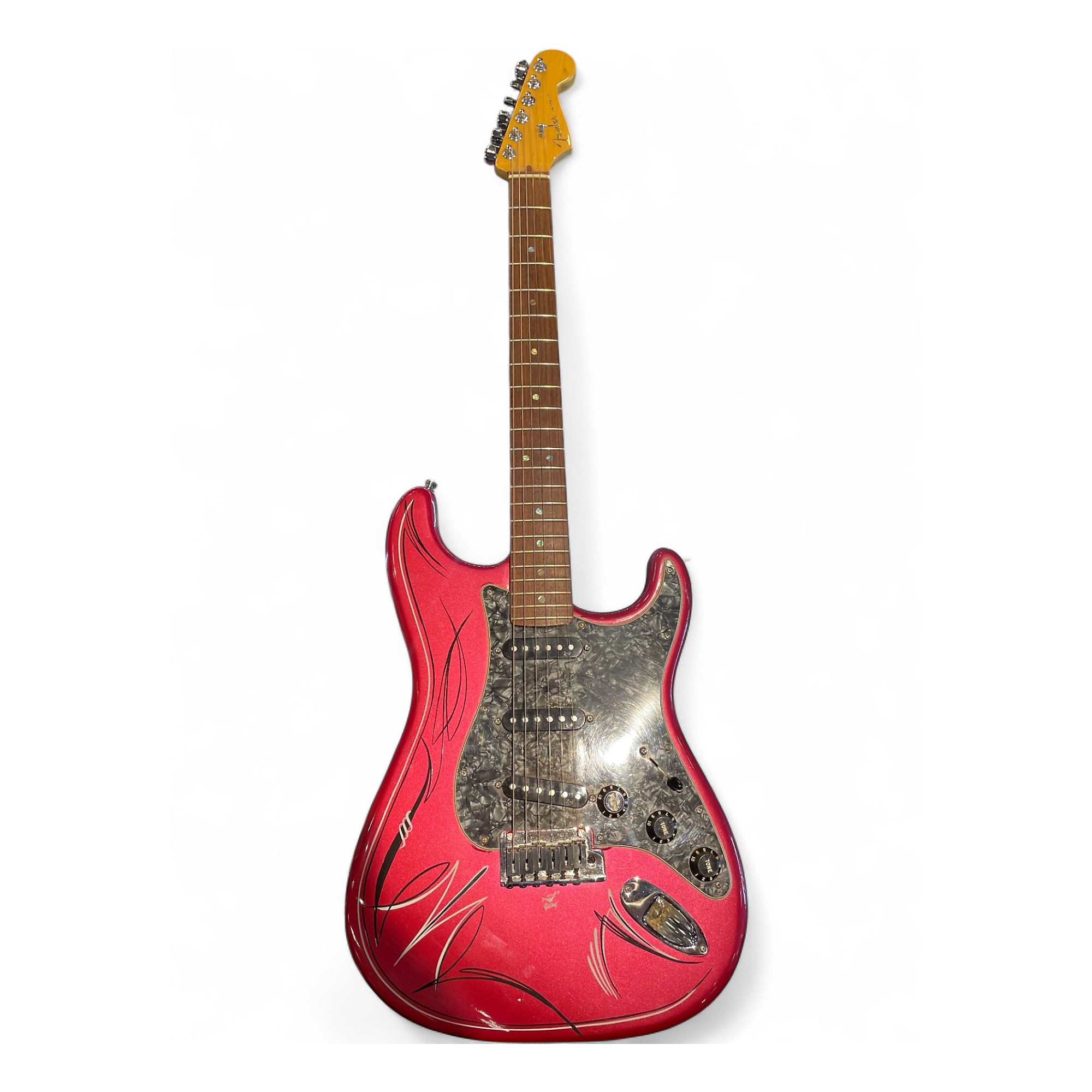Fender Stratocaster レッド Used Fender American Deluxe Stratocaster Red With Black and White
