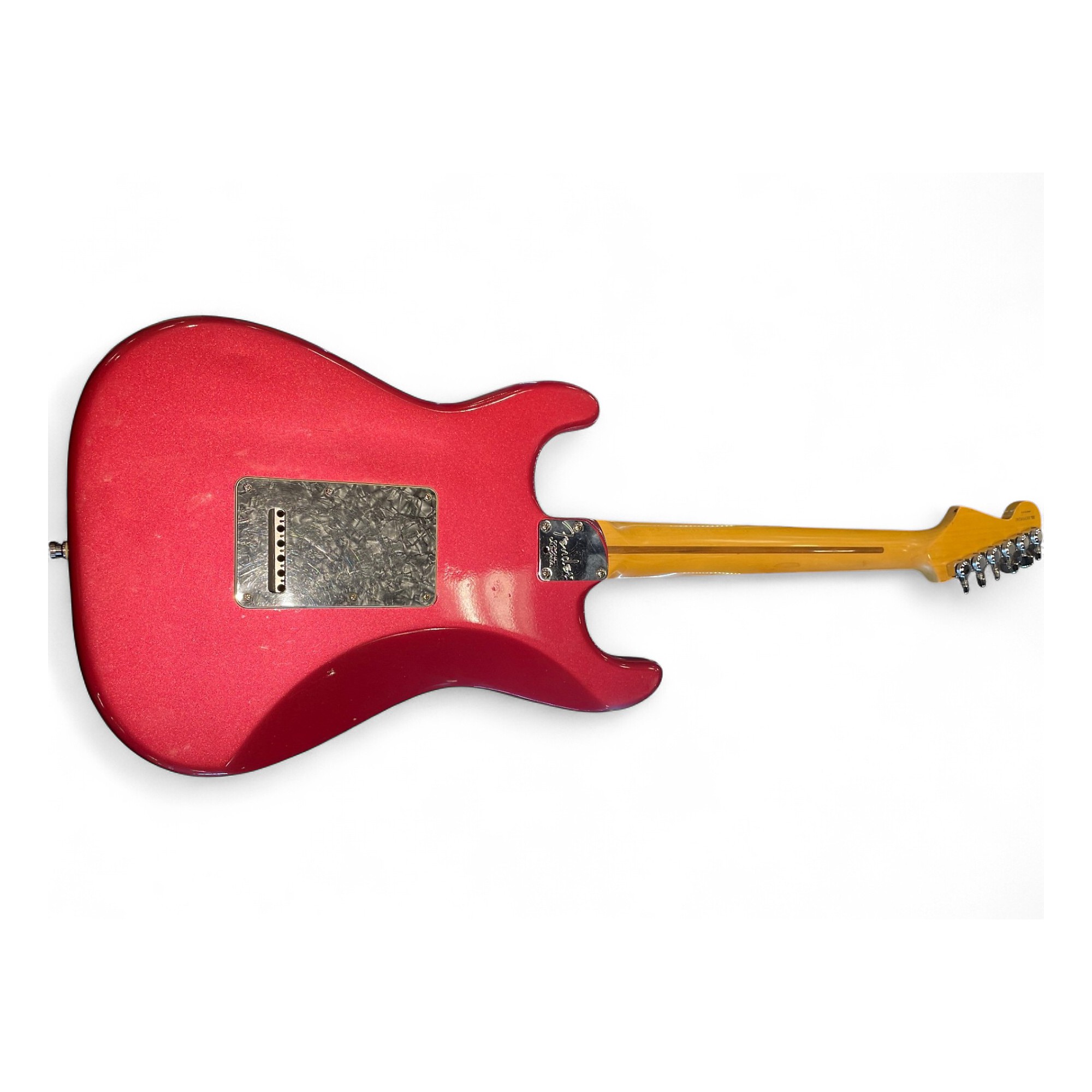 Used Fender American Deluxe Stratocaster Red With Black and White