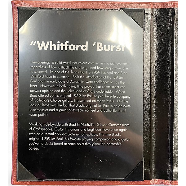 Used Gibson Collectors Choice 26 Brad Whitford 1959 Les Paul Whitford Burst Solid Body Electric Guitar