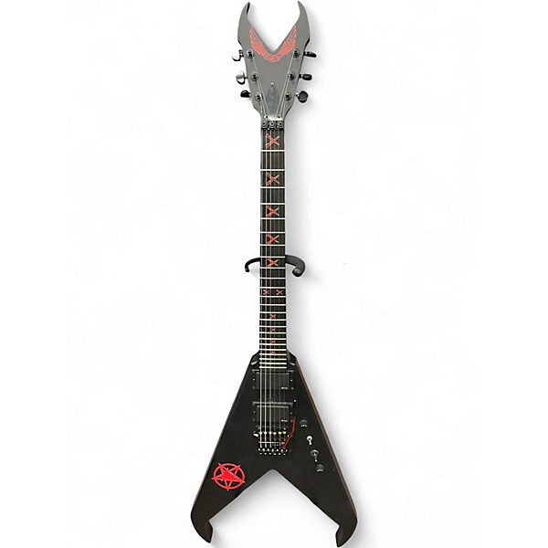 Used Dean Kerry King V Satin Black Solid Body Electric Guitar