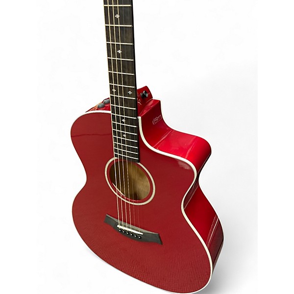 Used Taylor 214ce Red Dlx Red Acoustic Electric Guitar