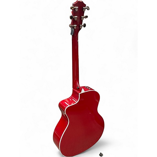 Used Taylor 214ce Red Dlx Red Acoustic Electric Guitar