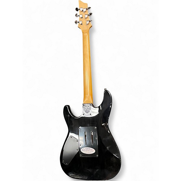 Used Schecter Guitar Research Omen Extreme 6 Floyd Rose Translucent Black Solid Body Electric Guitar