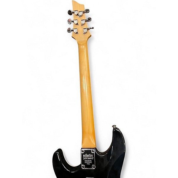 Used Schecter Guitar Research Omen Extreme 6 Floyd Rose Translucent Black Solid Body Electric Guitar