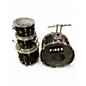 Vintage 1970s Fibes 4 Piece 	 Crystalite Black Drum Kit thumbnail