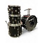Vintage 1970s Fibes 4 Piece 	 Crystalite Black Drum Kit
