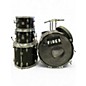 Vintage 1970s Fibes 4 Piece 	 Crystalite Black Drum Kit