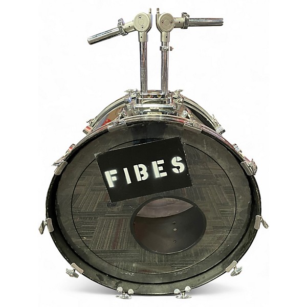 Vintage 1970s Fibes 4 Piece 	 Crystalite Black Drum Kit