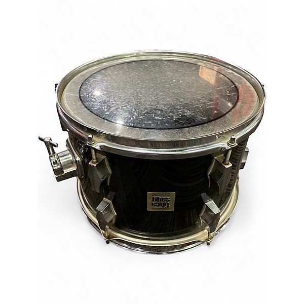Vintage 1970s Fibes 4 Piece 	 Crystalite Black Drum Kit