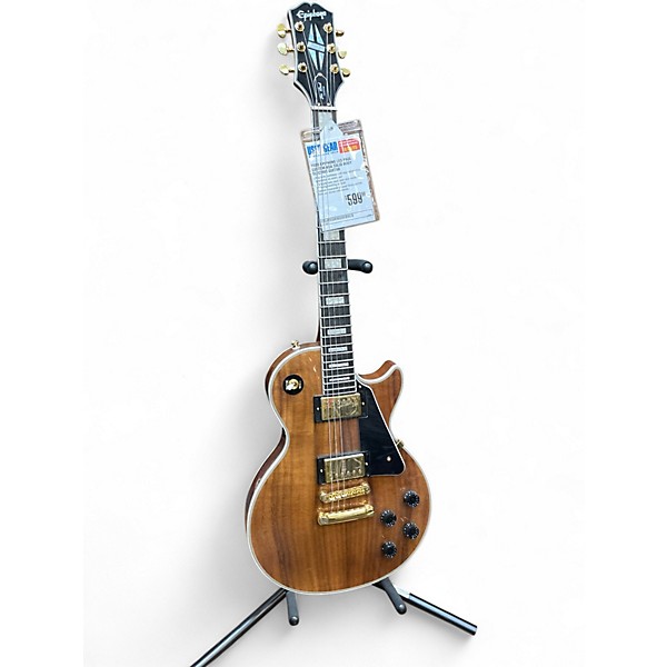 Used Epiphone Les Paul Custom Koa Solid Body Electric Guitar