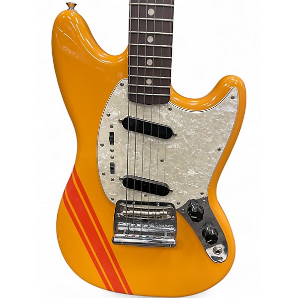 Used Fender Mustang Vintera II 70's Competition Orange Solid Body Electric Guitar